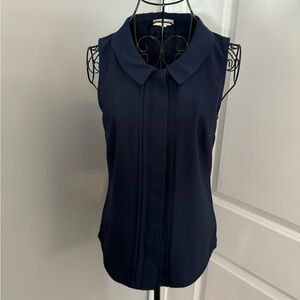ModCloth Navy Sleeveless Button down in size XS